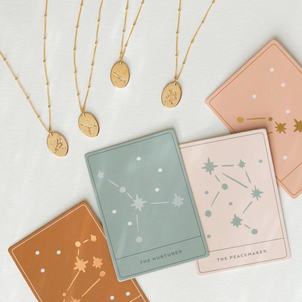 Dainty Minimalist Zodiac Astrology Charm Necklace - Picture 4 of 14